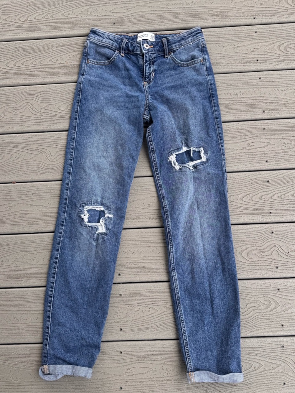 Abercrombie Kids mid rise boyfriend jeans size 13/14